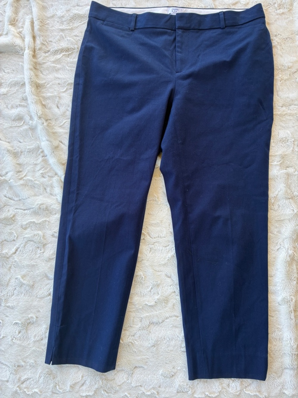 Crown & Ivy Curvy Navy Cropped Pants-14W